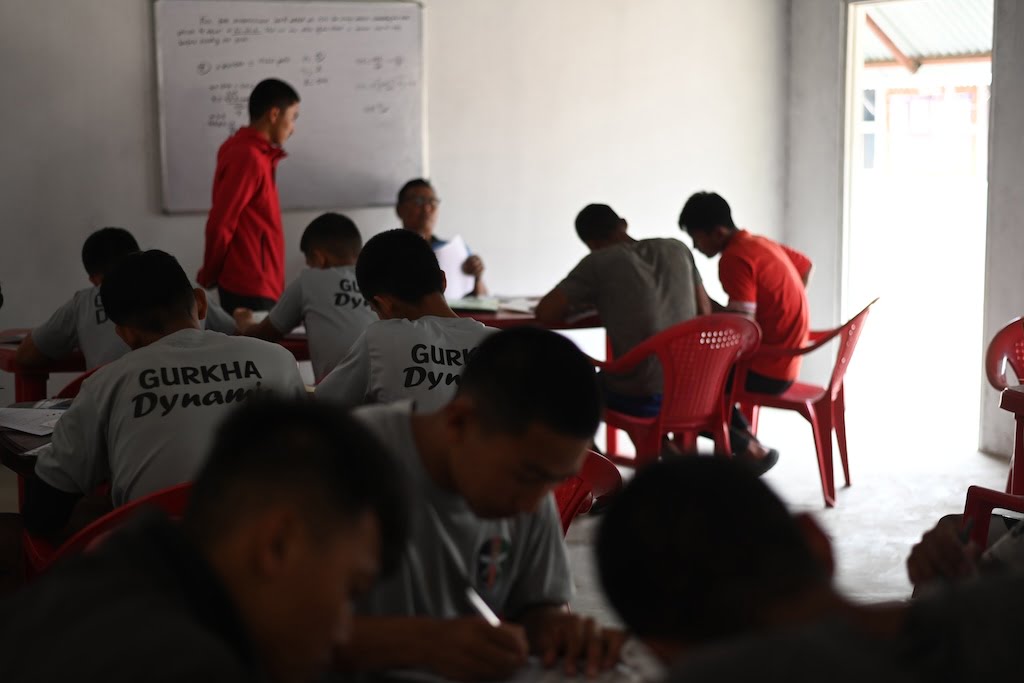 Gurkha Dynamic-Recruits Preparing for exams - British Army, British Camp, Pokhara